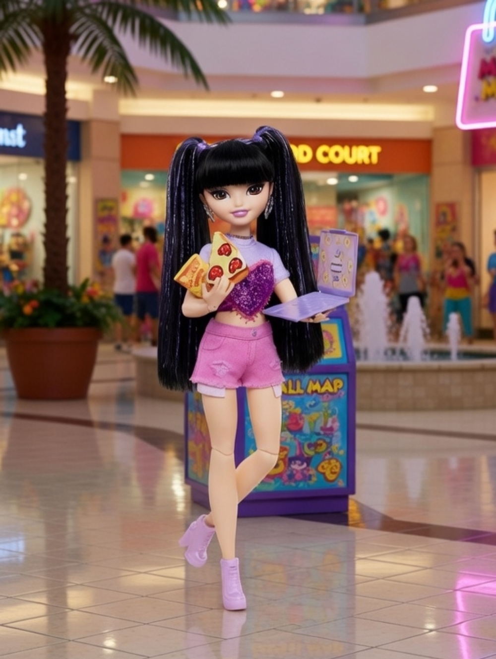 🌞♡Barbie Dream Besties Renee Fashion Doll w Access for Food & Travel Vlogging